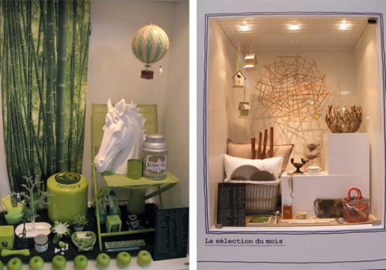 Corner "Inspirations" . Vitrines tendances